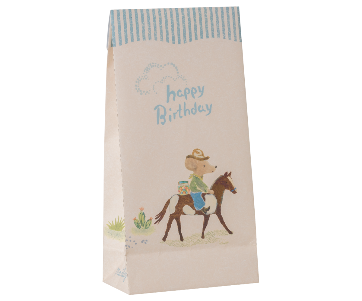 Maileg - Traktatie Zakje - Happy Birthday - Cowboy, 12 stuks