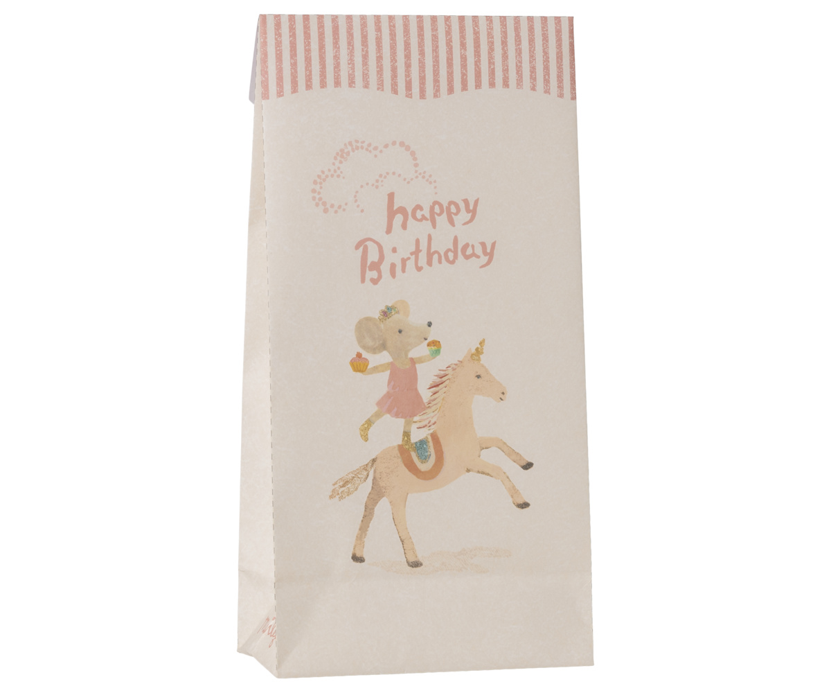 Maileg - Traktatie Zakje - Happy Birthday - Unicorn, 12 stuks