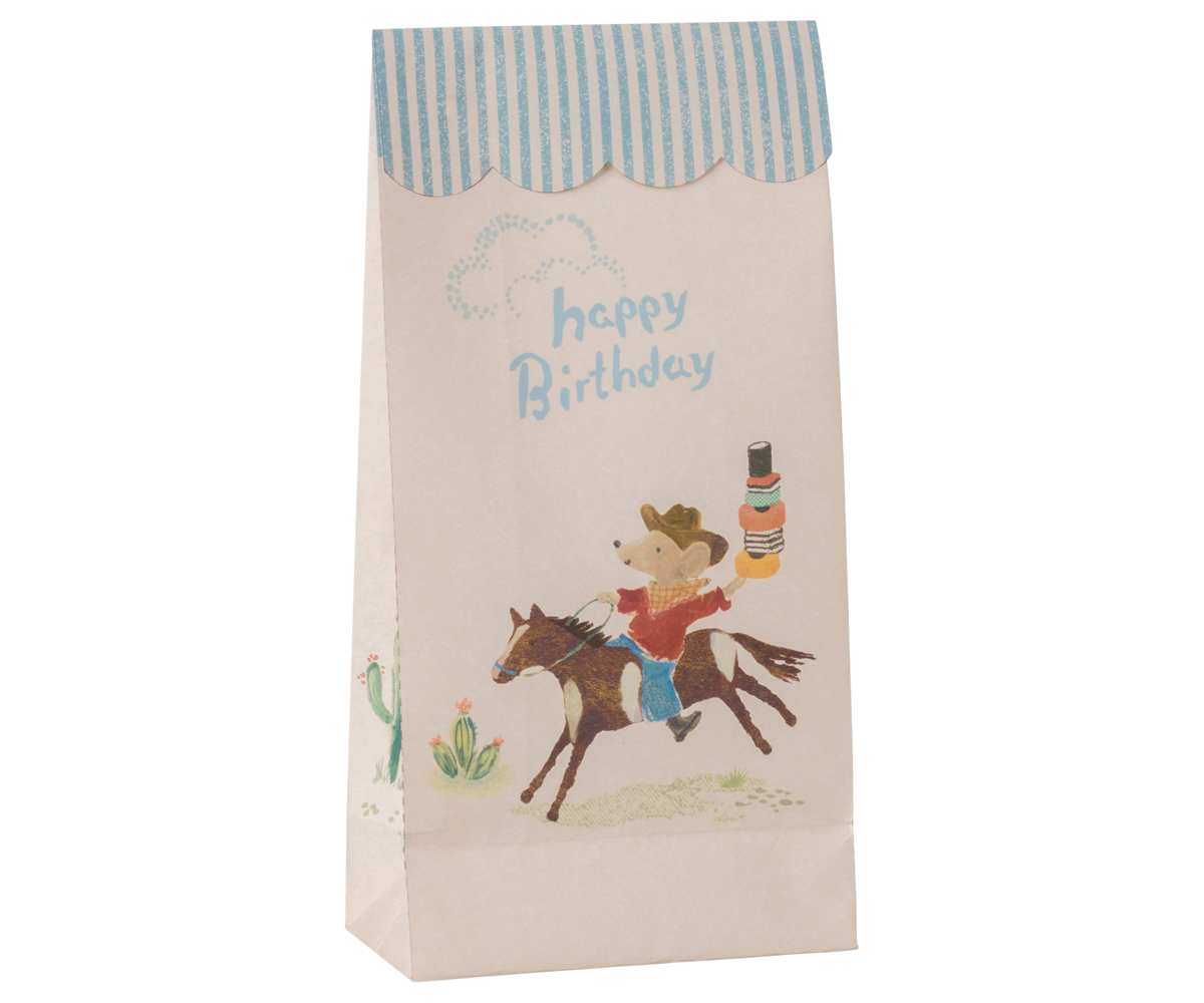 Maileg - Traktatie Zakje - Happy Birthday - Cowboy, 12 stuks