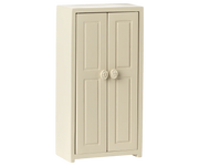 Maileg - Kast met 3 hangers (muis maat) voor in poppenhuis - Cream