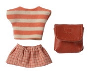 Maileg - Kledingset met Tas, Grote Zus Muis - Koraal