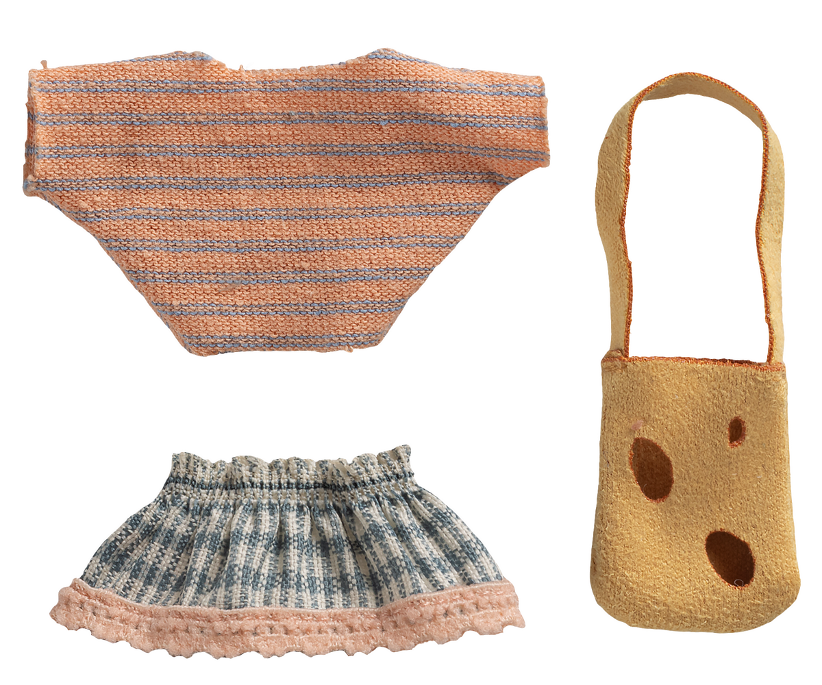 Maileg - Kledingset met Tas, Kleine Zus Muis