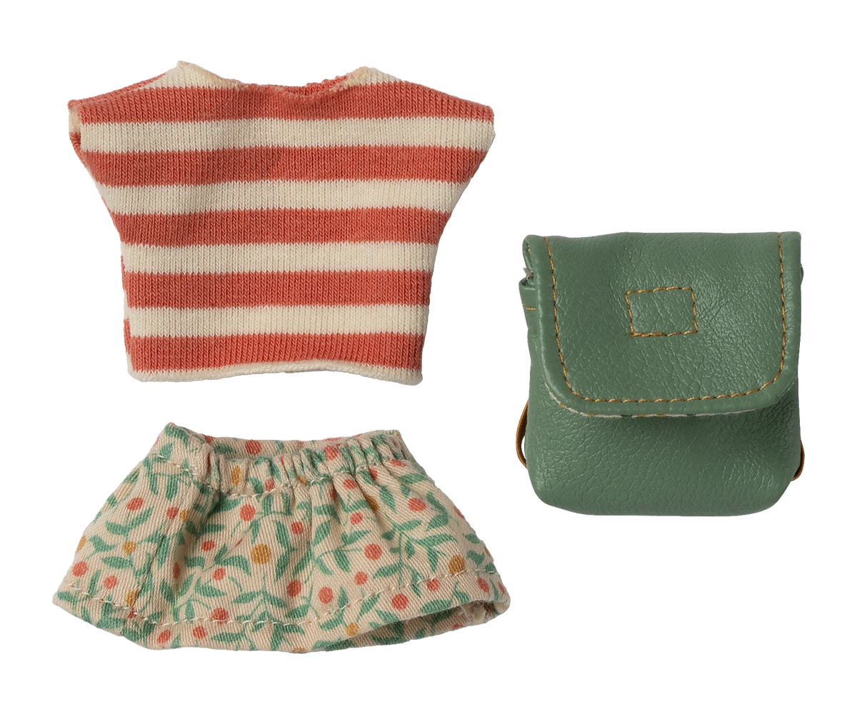 Maileg - Kleding en tas, Grote zus muis - Groen