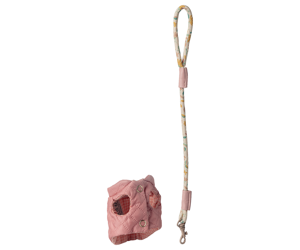 Maileg - Huisdier Accessoires, Tuigje met Lijn - Roze