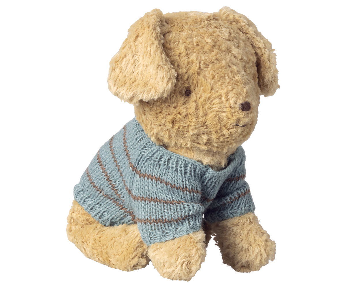 Maileg - Puppy Accessoire, Klein, Gebreide Trui - Dusty Blue