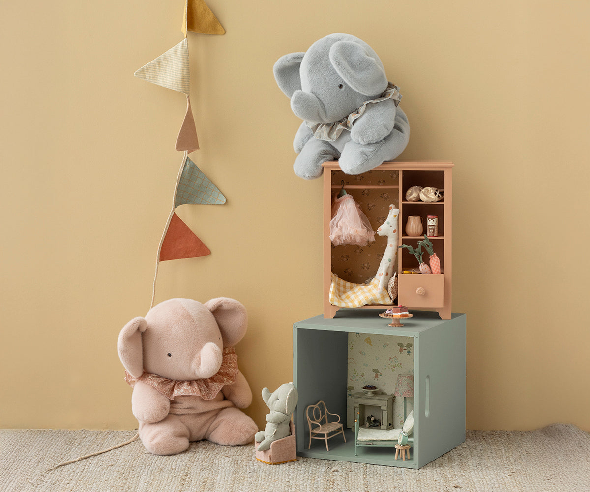 Maileg - Olifant Knuffel, Groot - Poeder