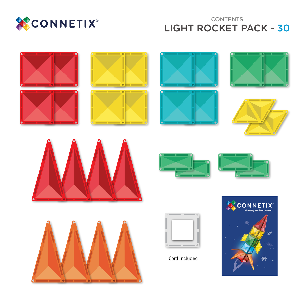 CONNETIX - Light Raket set 30 stuks