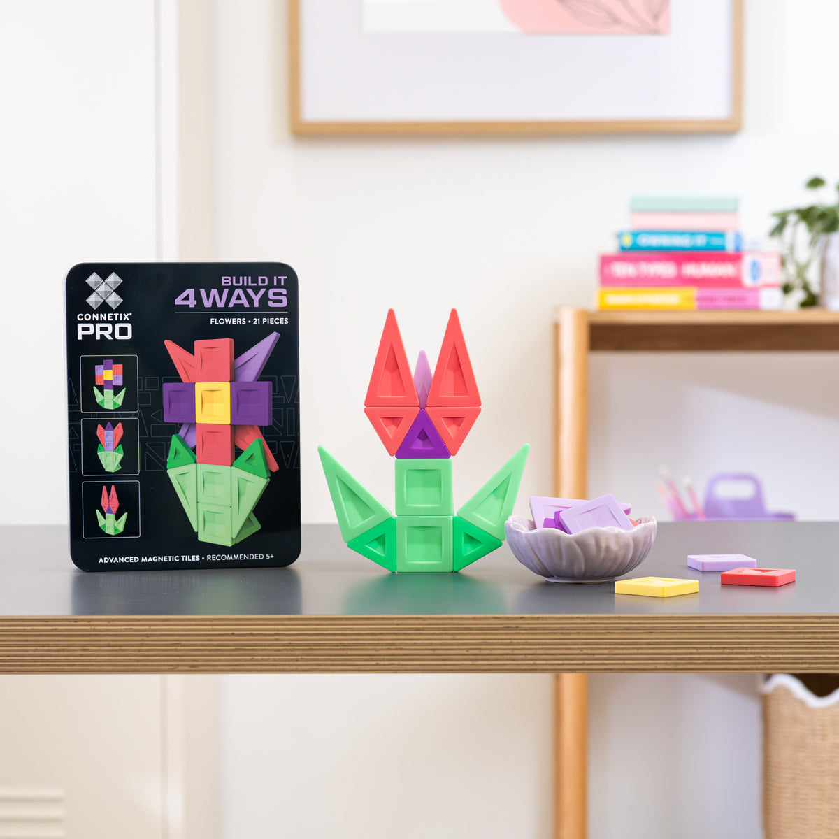 Connetix - PRO Bouw Het Op 4 Manieren Bloemen set 21 stuks
