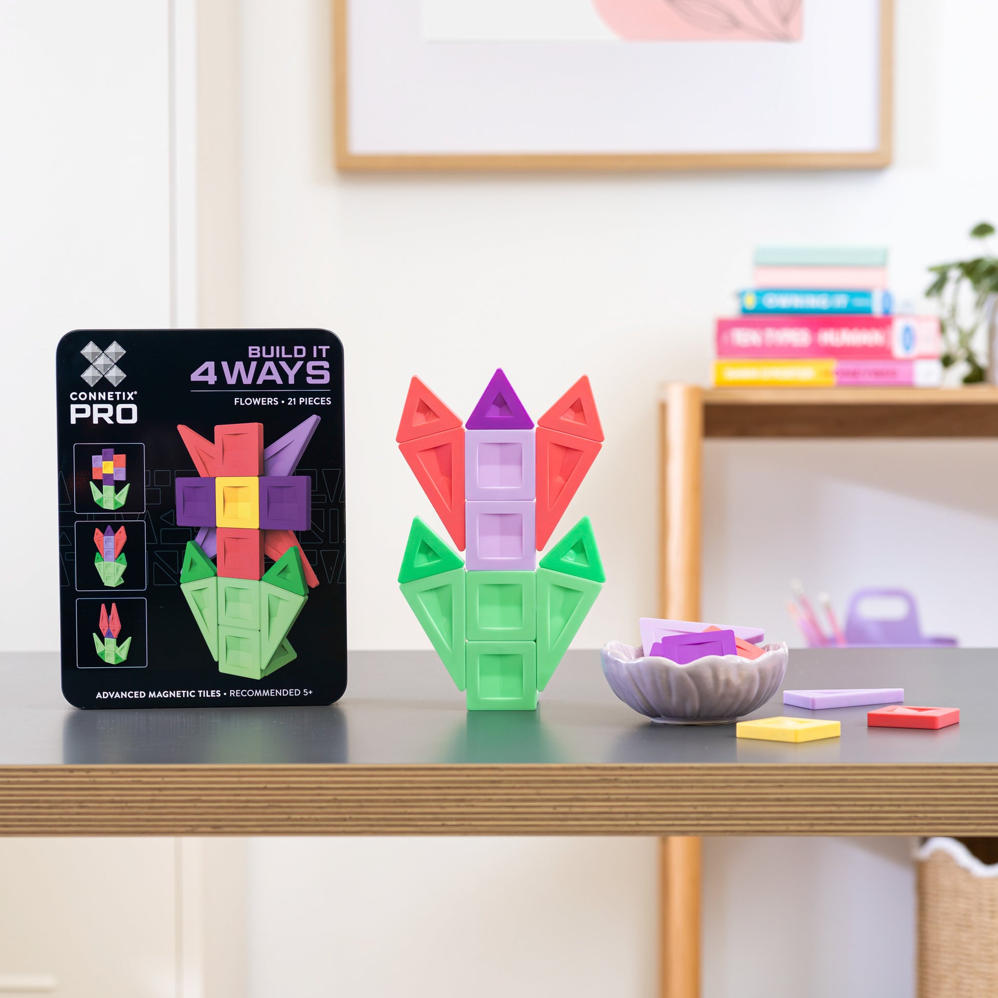 Connetix - PRO Bouw Het Op 4 Manieren Bloemen set 21 stuks
