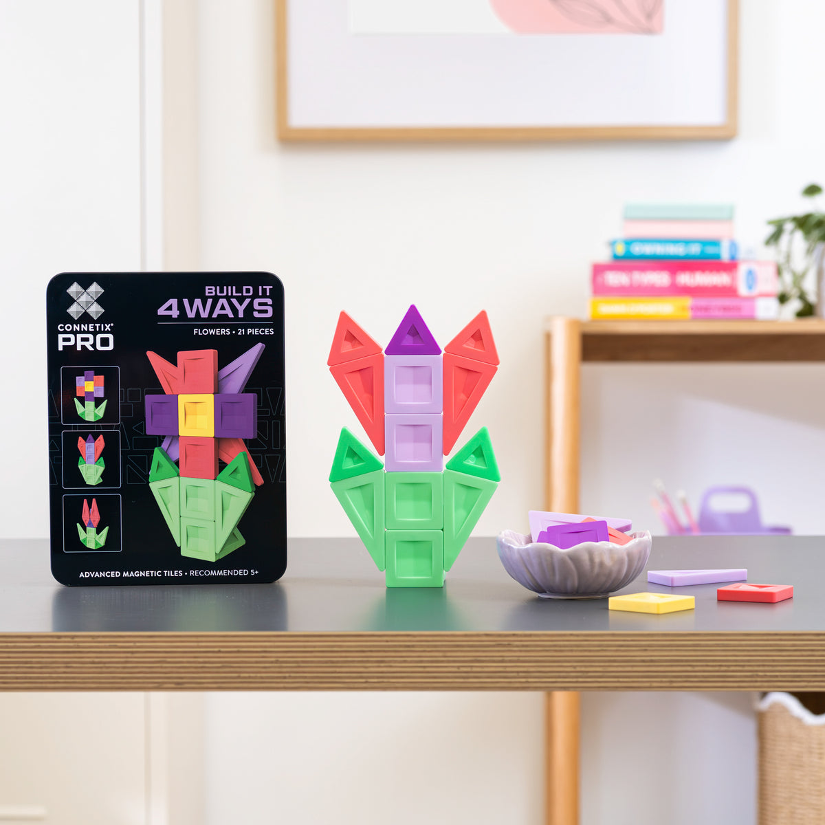 Connetix - PRO Bouw Het Op 4 Manieren Bloemen set 21 stuks