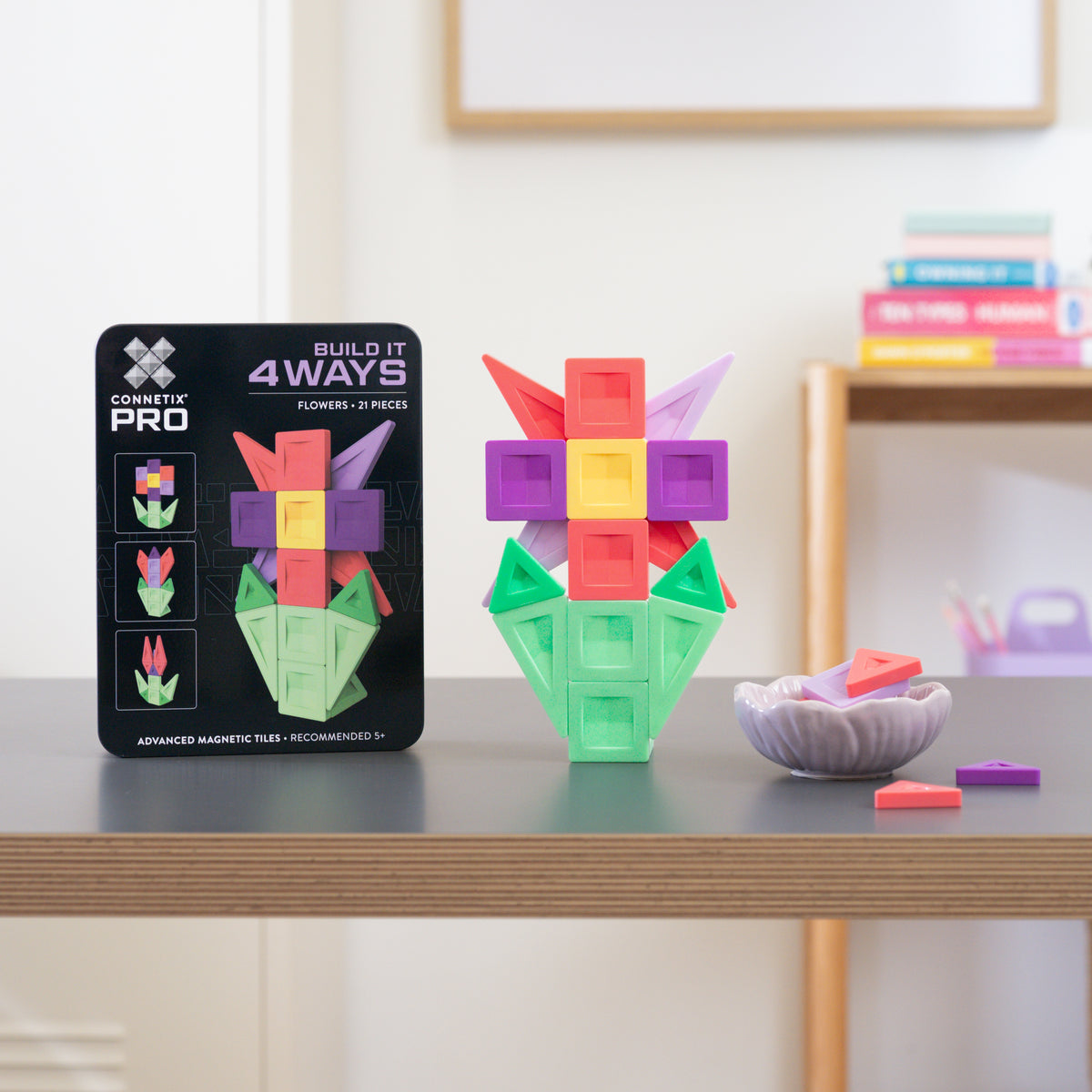 Connetix - PRO Bouw Het Op 4 Manieren Bloemen set 21 stuks