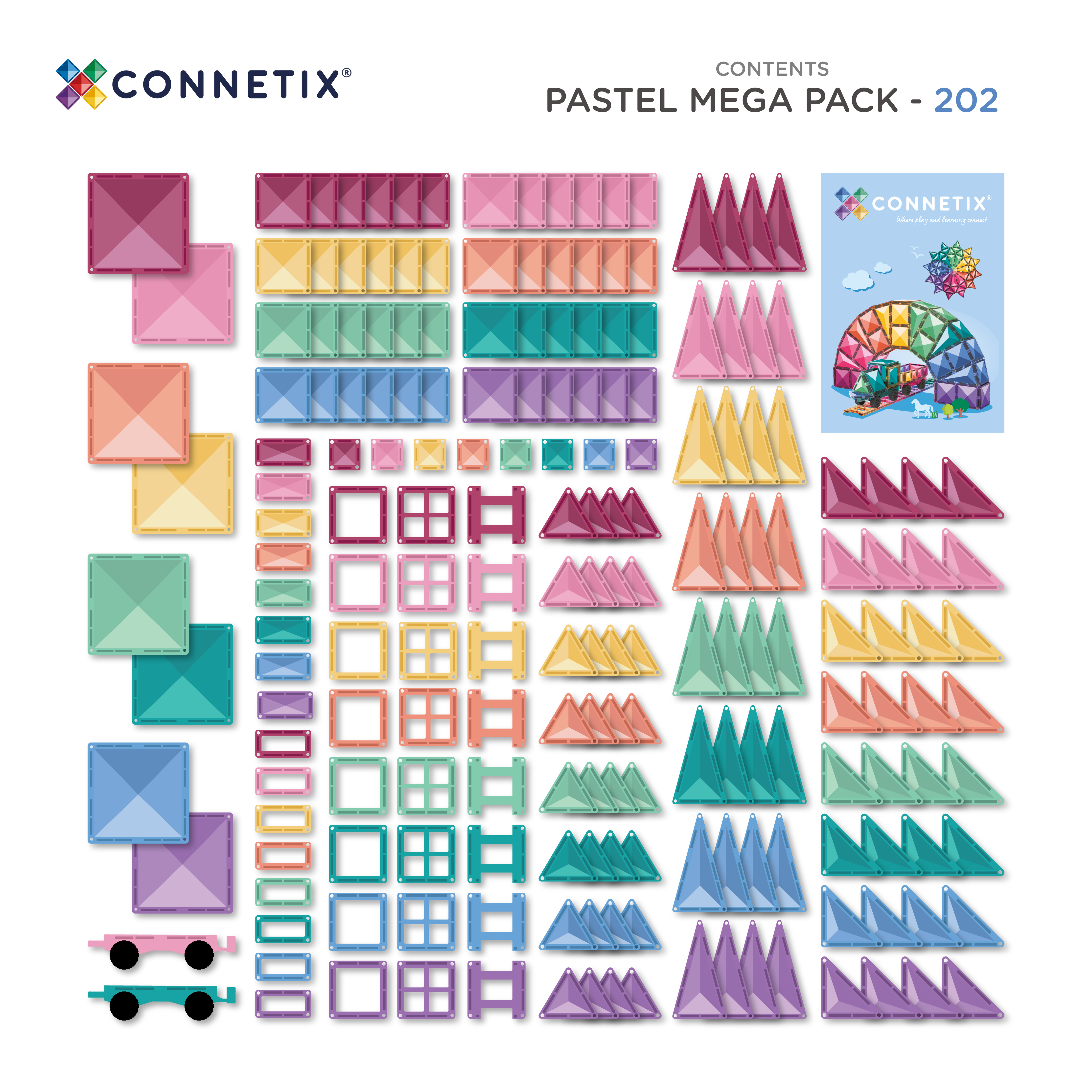 CONNETIX - Pastel Mega set 202 stuks (2.0)