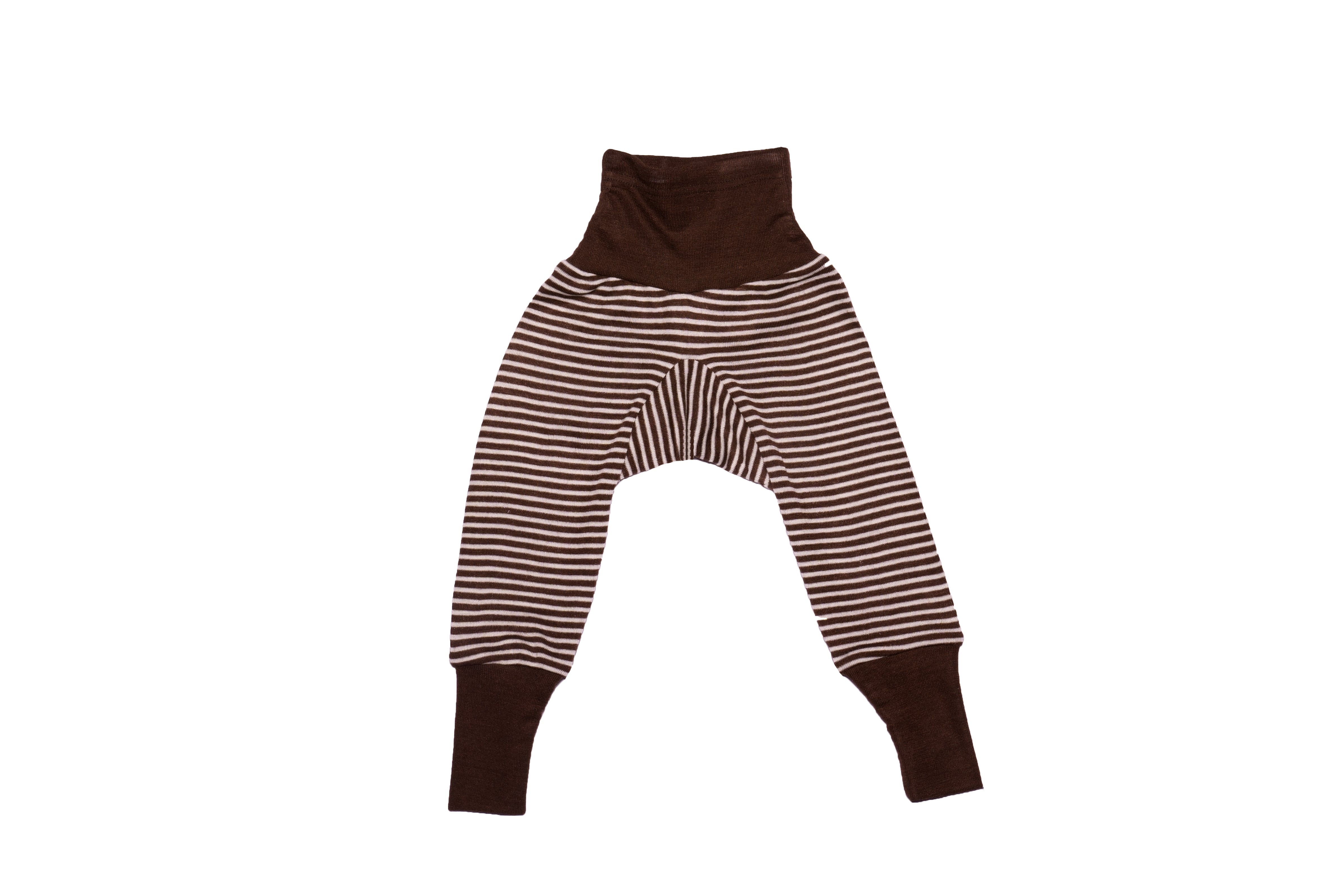 Cosilana Babybroek Wol/Zijde Bruin Gestreept