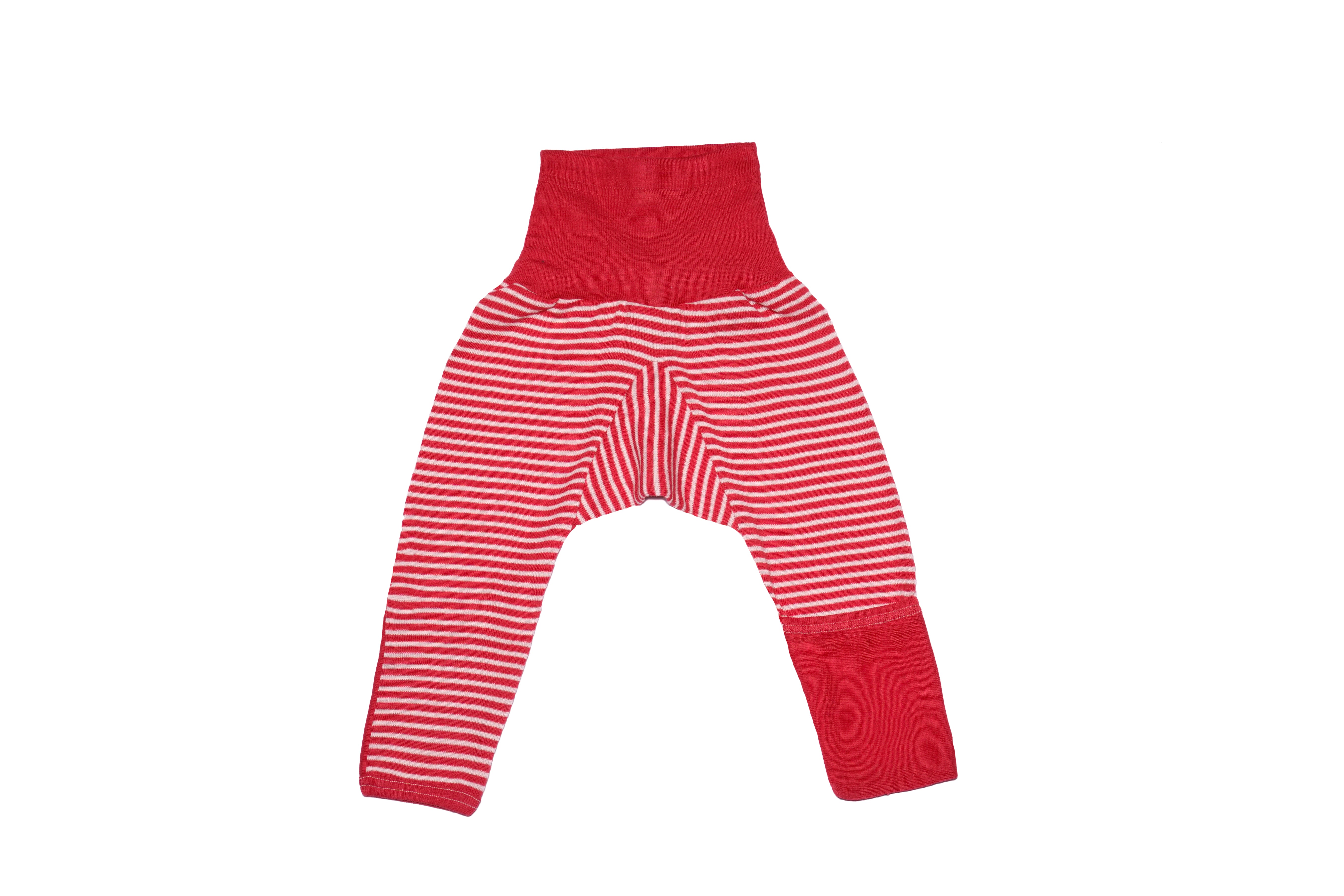 Cosilana Babybroek Wol/Zijde Rood Gestreept