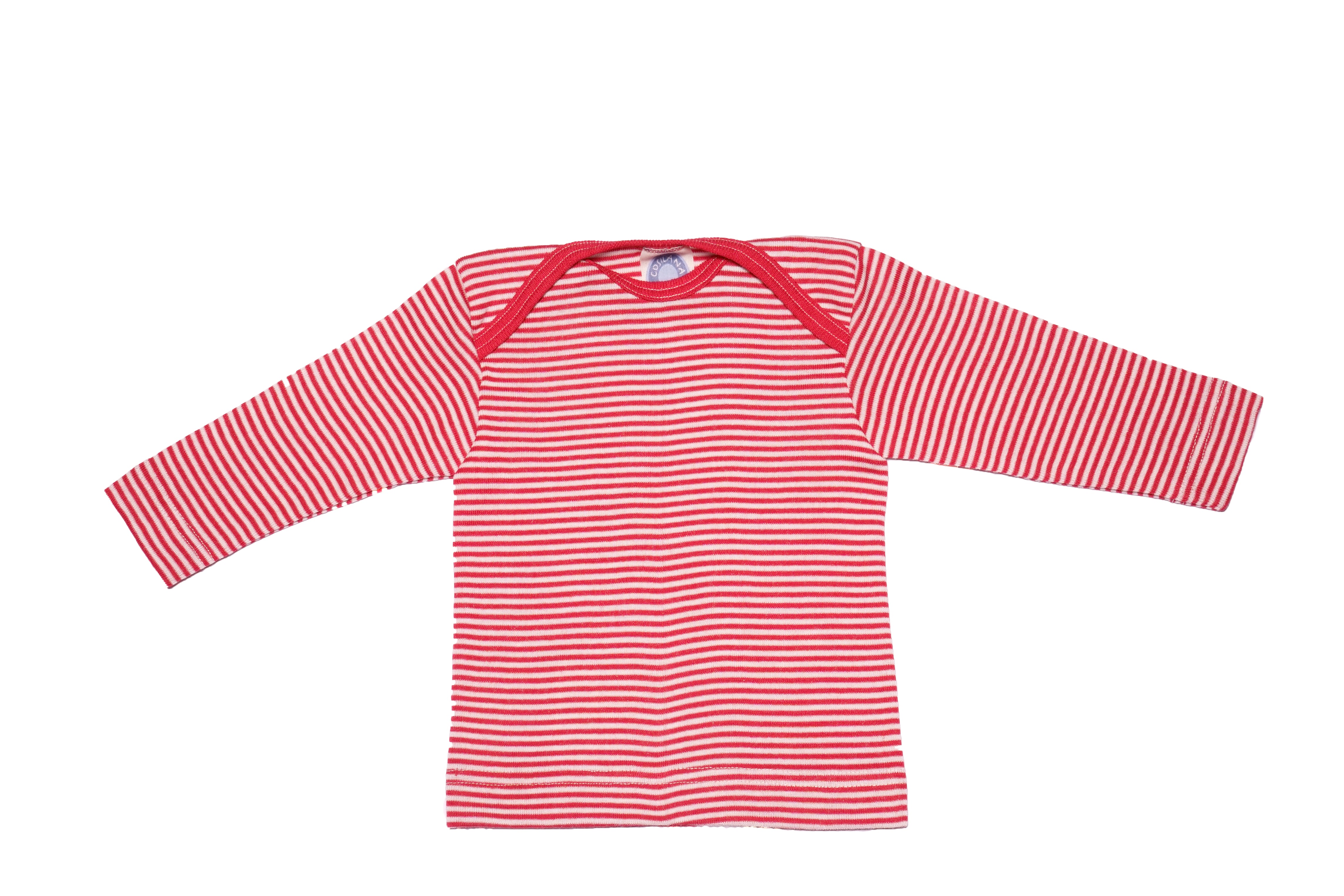 Cosilana Hemdje Wol/Zijde Rood Gestreept