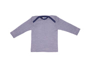 Cosilana Baby Hemdje Wol/Zijde Marineblauw Gestreept
