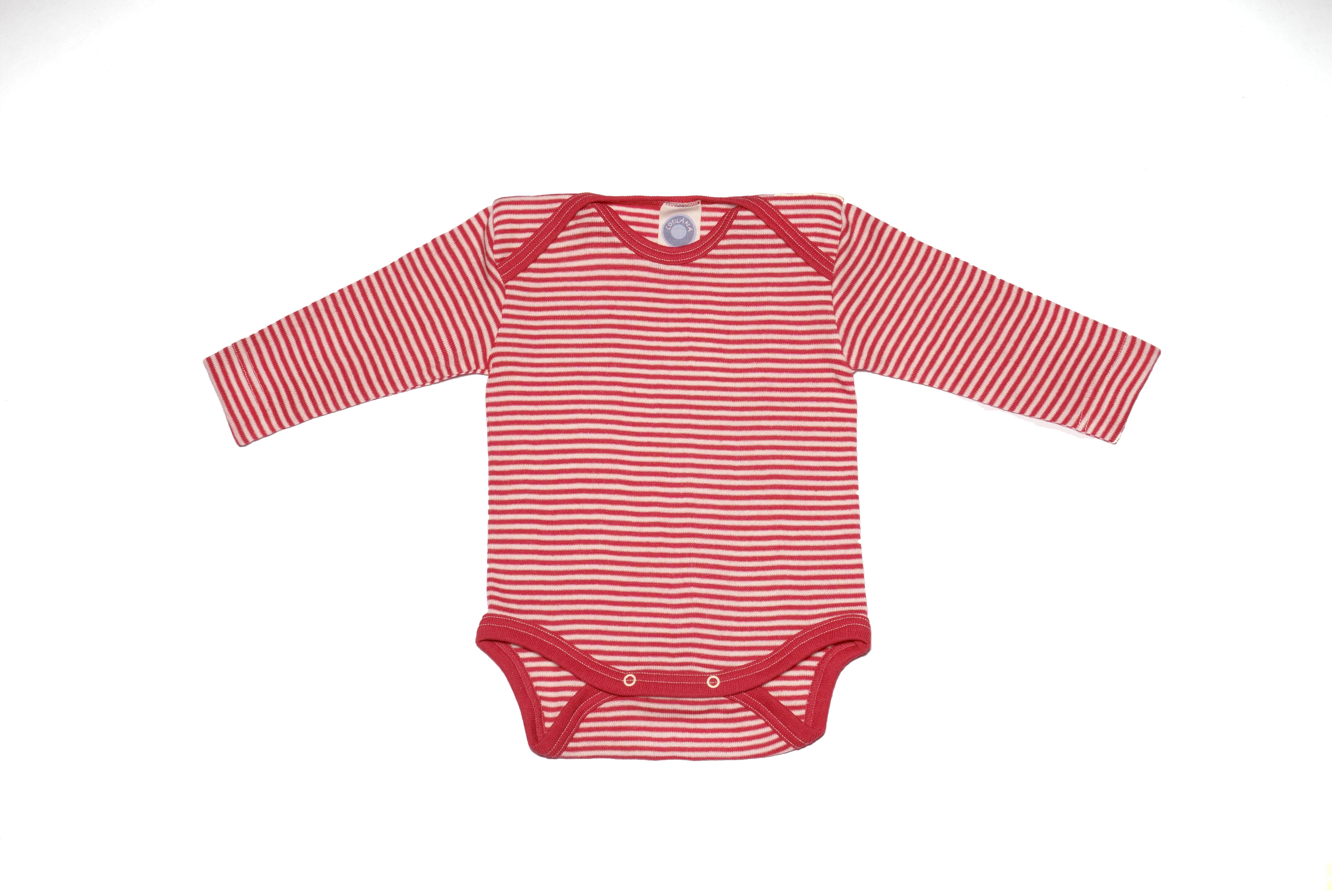Cosilana Romper Wol/Zijde Rood Gestreept