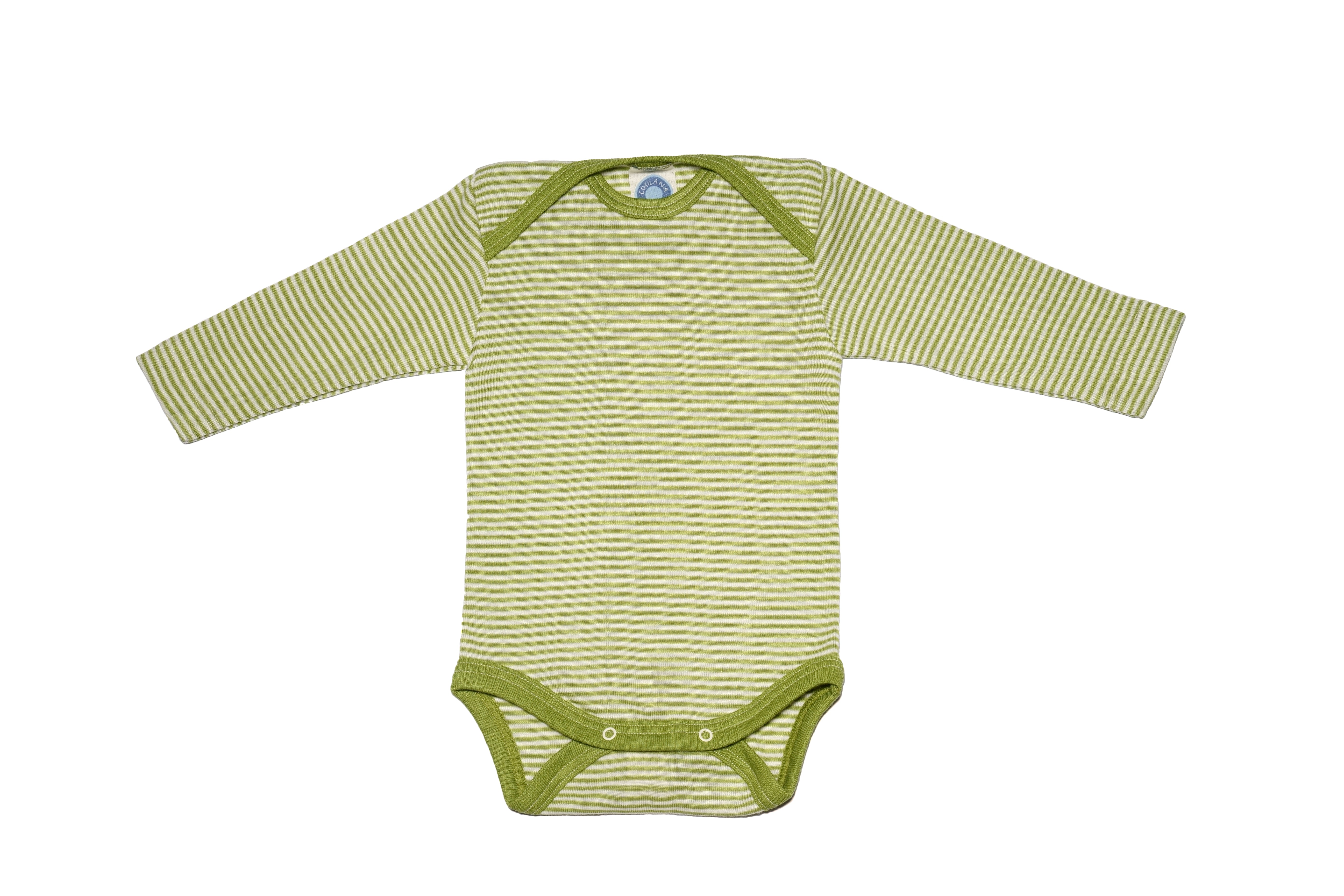 Cosilana Romper Wol/Zijde Groen Gestreept