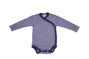 Cosilana Wikkelromper Wol/Zijde Marineblauw Gestreept