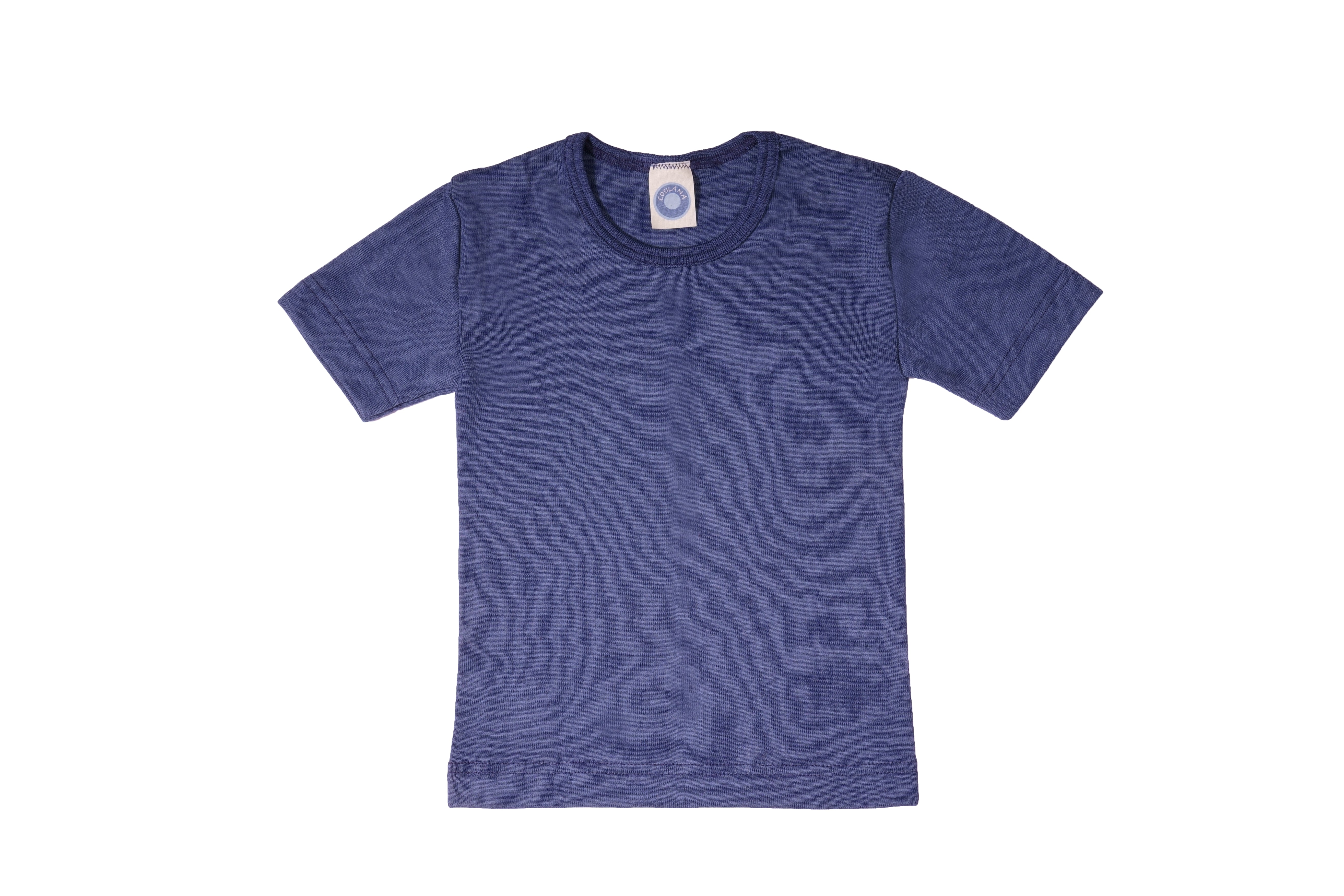 Cosilana Kinderhemdje Korte Mouw Wol/Zijde Marineblauw