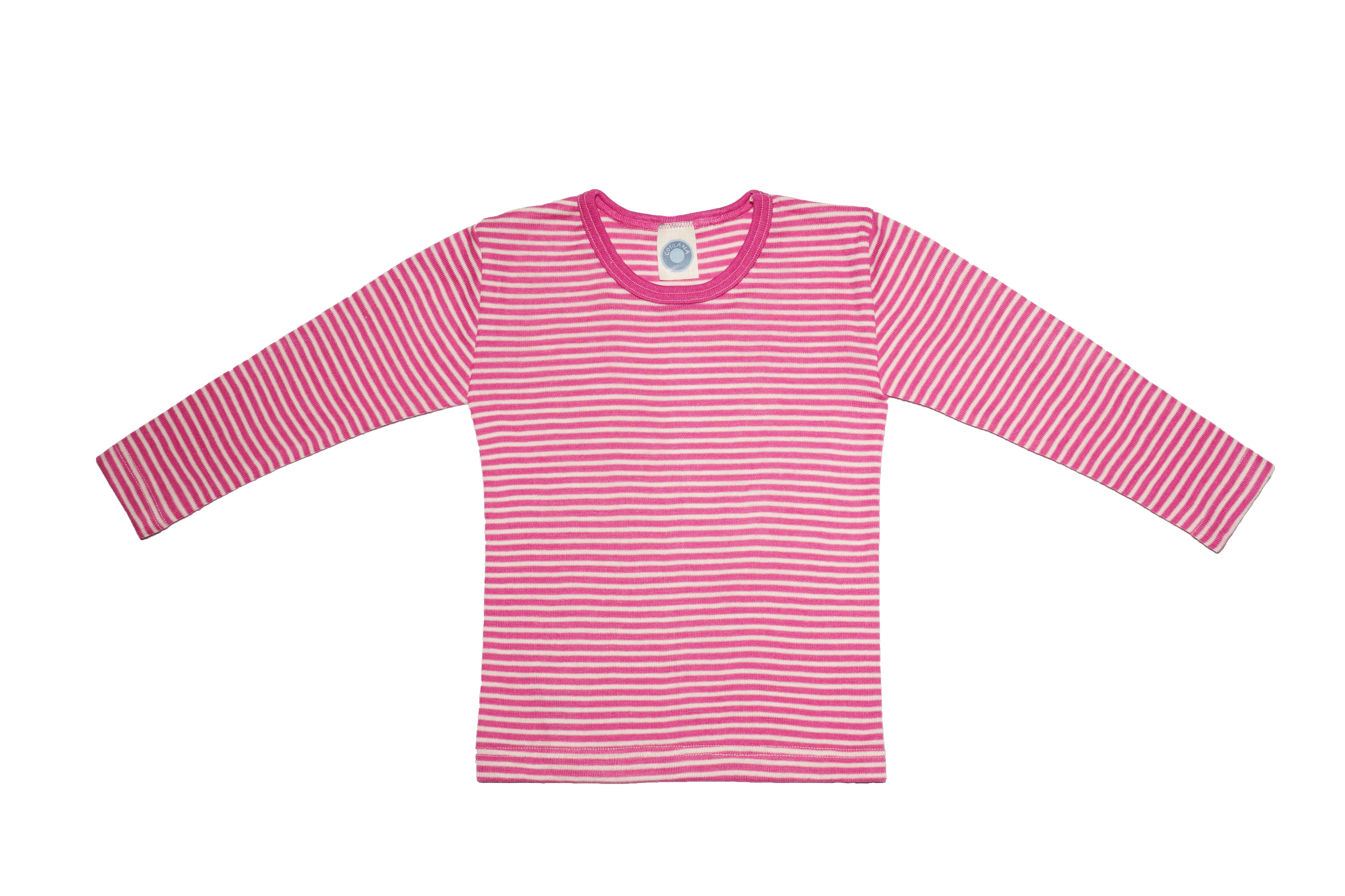 Cosilana Kinderhemdje Wol/Zijde Roze Gestreept