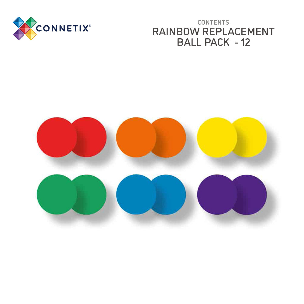 CONNETIX - 12 Reserve ballen voor Ball Run Rainbow