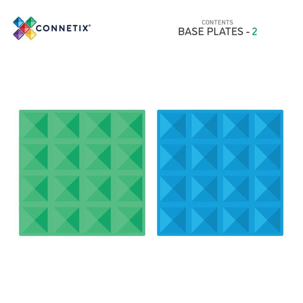 CONNETIX - 2 basisplaten 30 x 30 cm - magnetisch constructiespeelgoed
