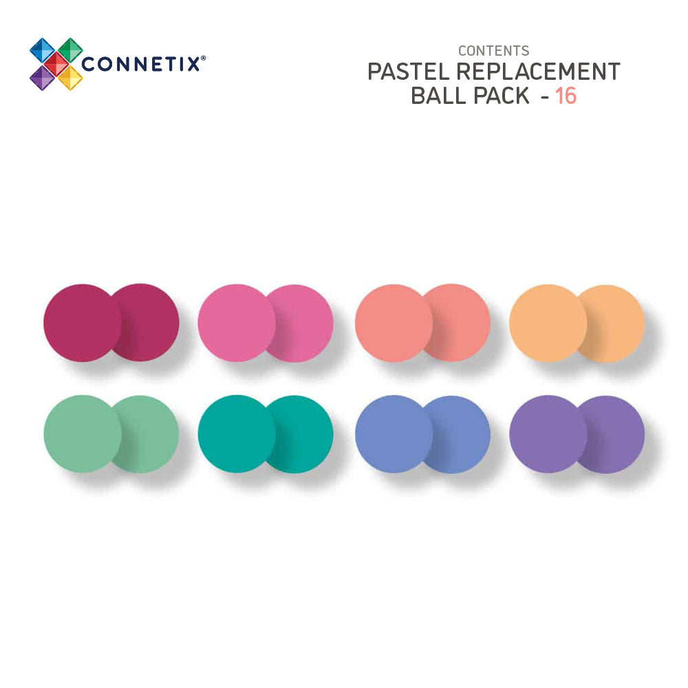 CONNETIX - 16 Reserve ballen voor Ball Run Pastel