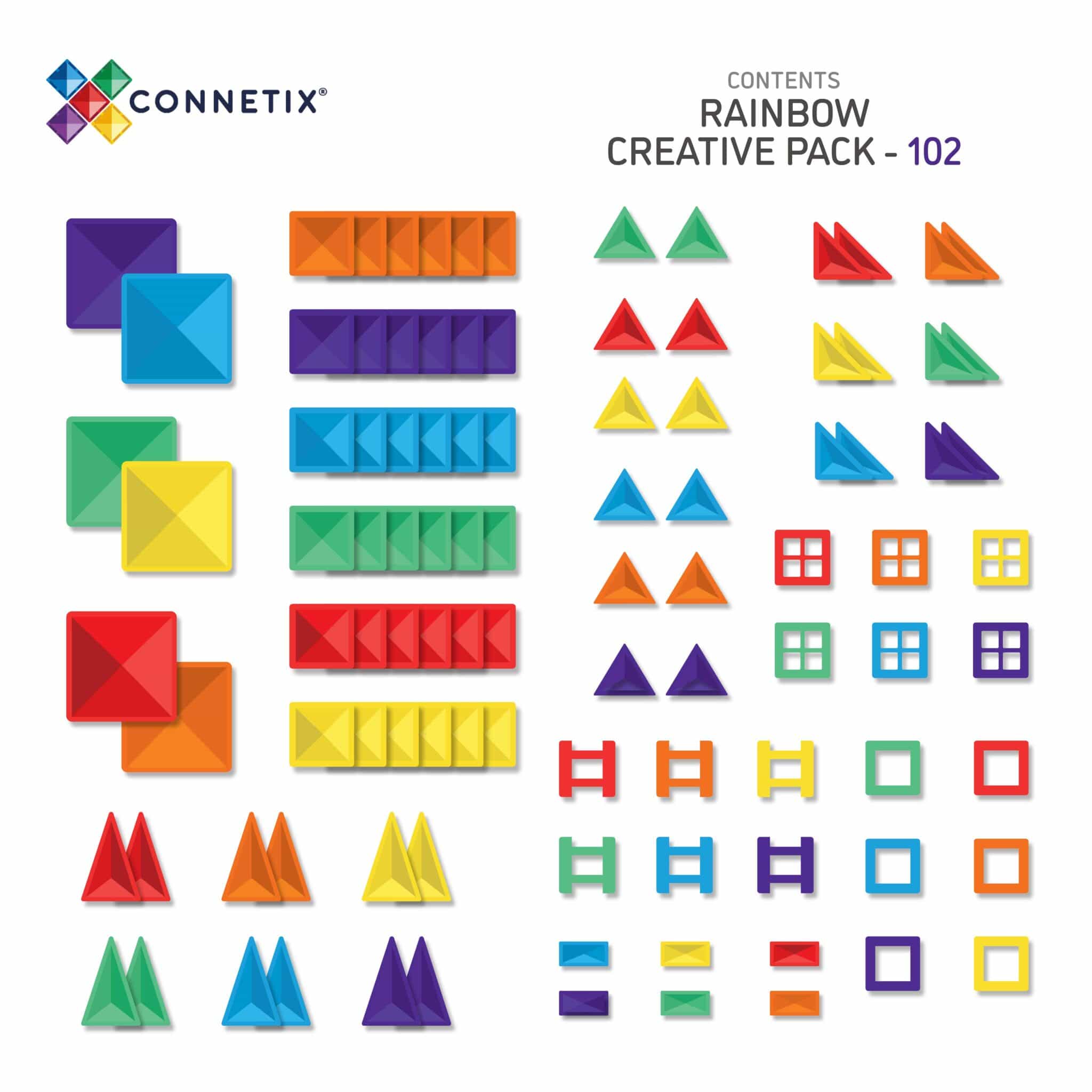 Connetix - Creative Pack 102 stuks - magnetisch constructiespeelgoed