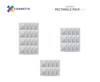 Connetix - Rectangle Clear Pack 12 stuks - magnetisch constructiespeelgoed