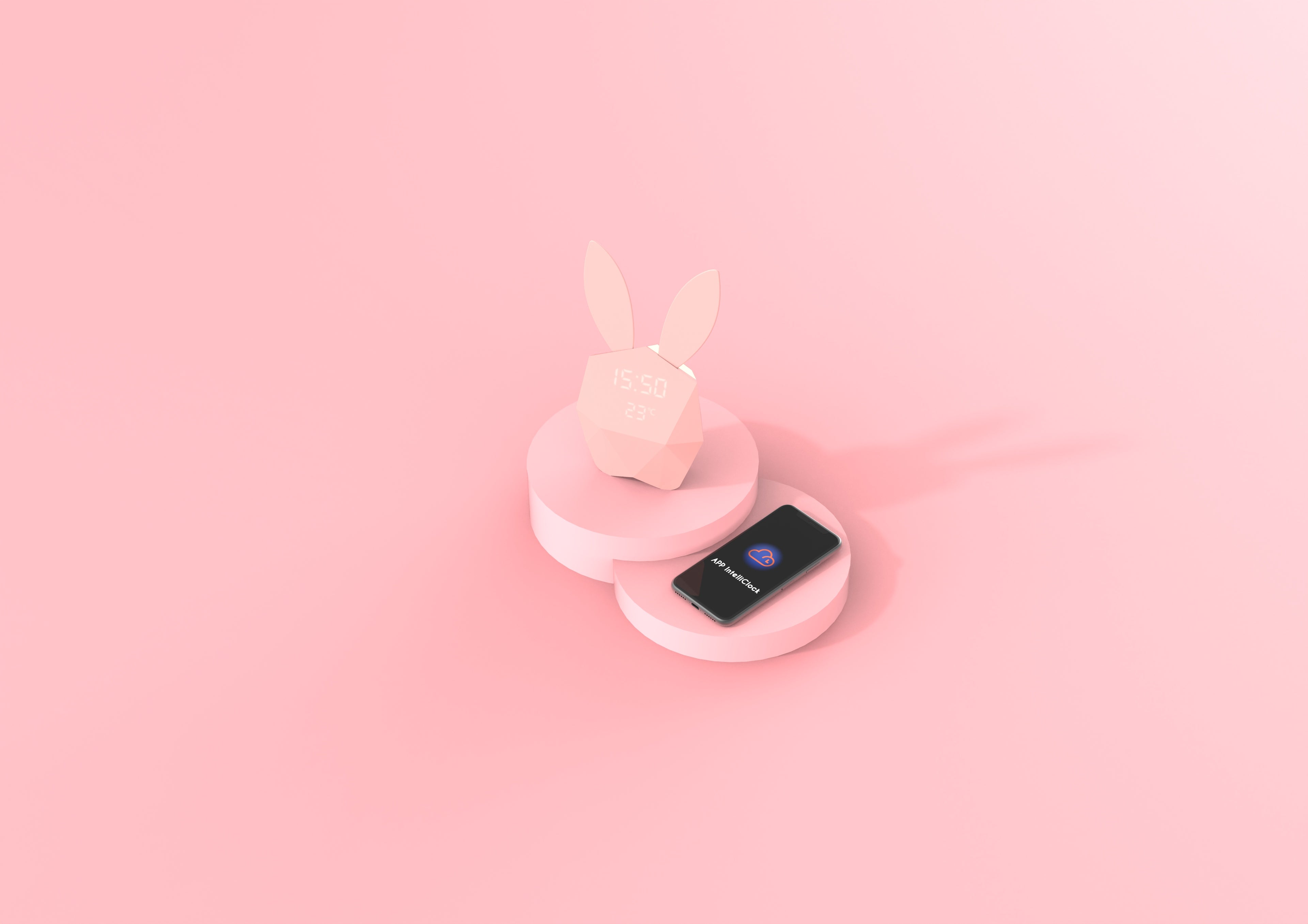 MOB - Cutie Clock slimme wekker met app - Roze