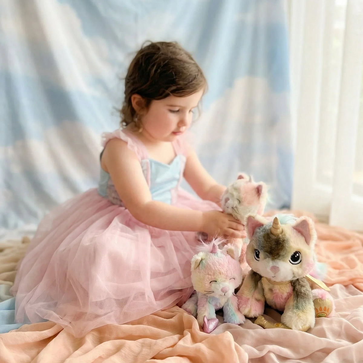 Dinkum Dolls - Binky Kittycorn Sprinkle regenboog knuffel