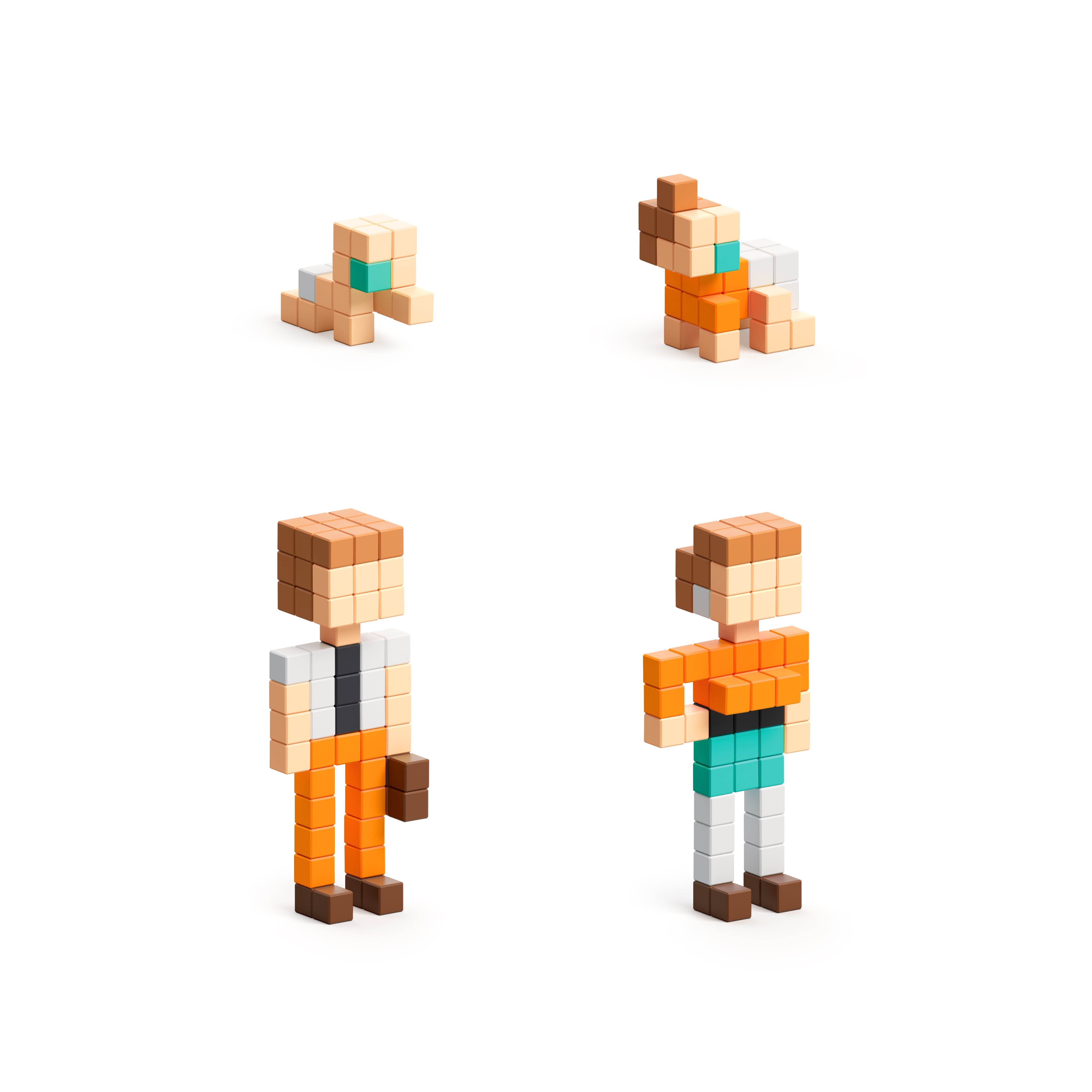 Pixio - Story Happy Family - 88 magneetblokjes