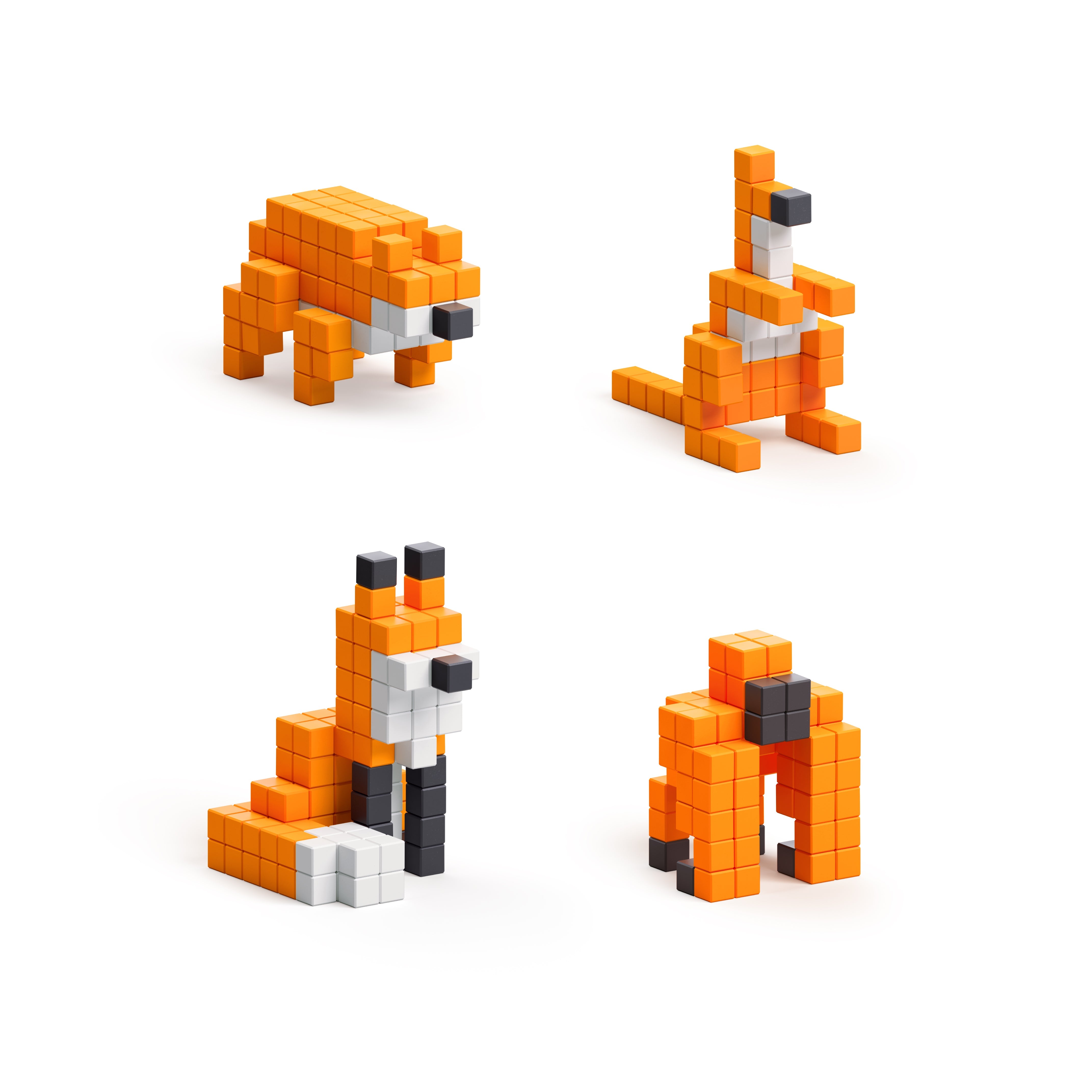 Pixio - Story Orange Animals - 162 magneetblokjes