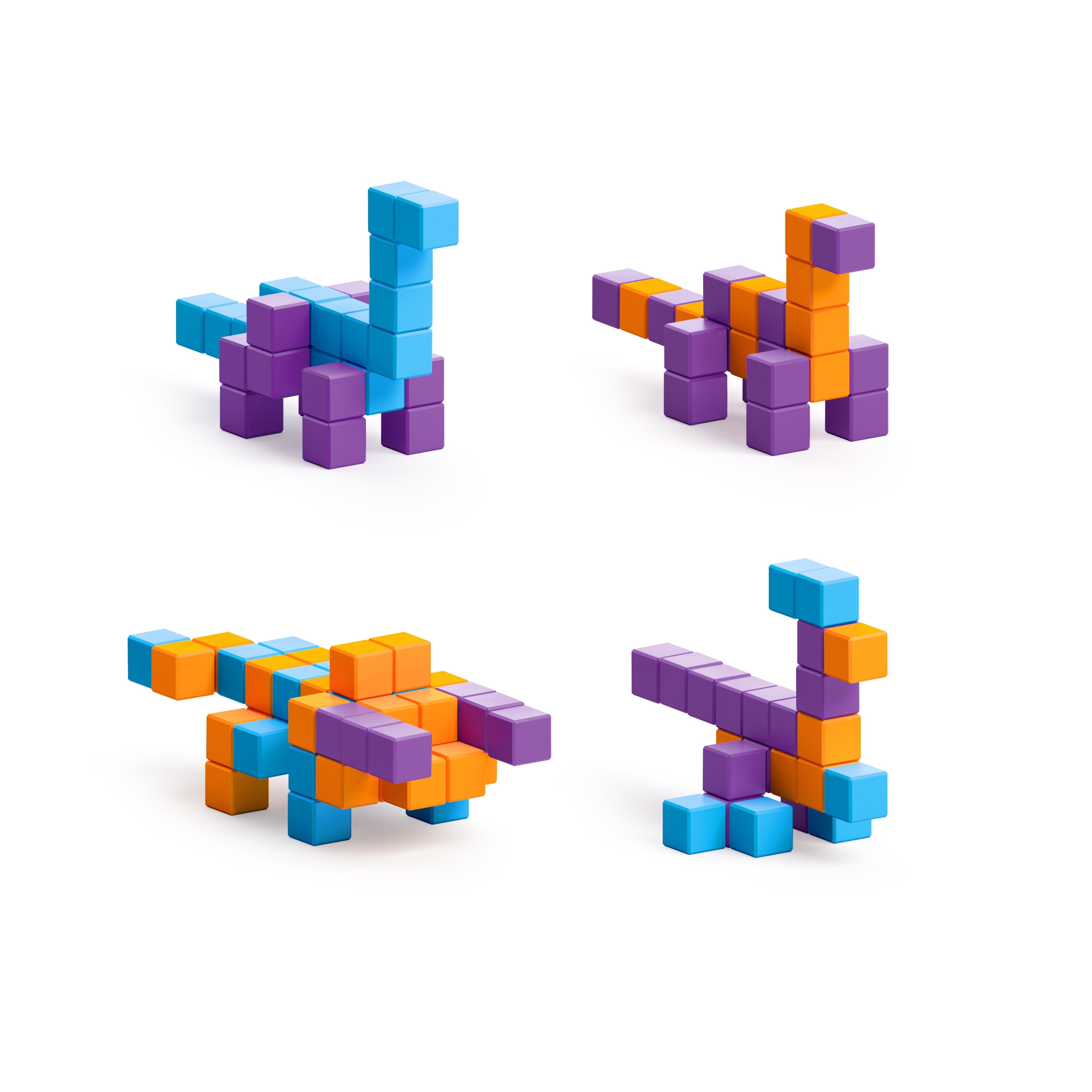 Pixio - Story serie Mini Dinos - 80 magneetblokjes