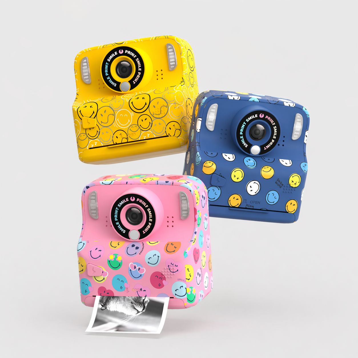 MOB x SmileyWorld - PixiPrint printcamera - Blauw
