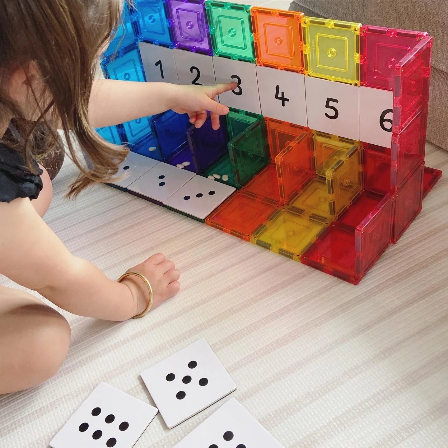 Learn And Grow - Magnetische tegel topper Nummers (engels) 40 stuks