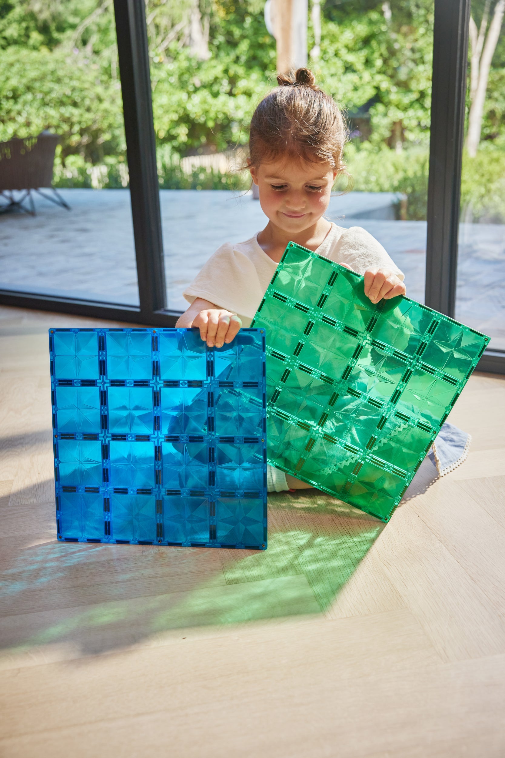 Cleverclixx - Cleverclixx - Grote Platen Blauw Groen 2 Stuks