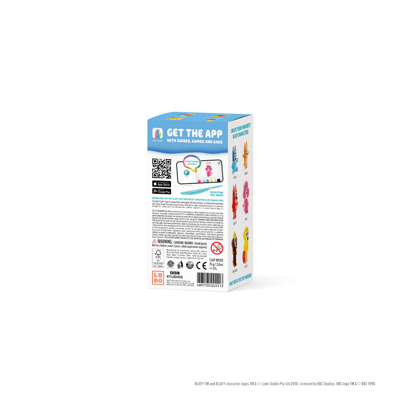 Hey Clay - Coco LIMITED EDITION BLUEY - 5 potjes