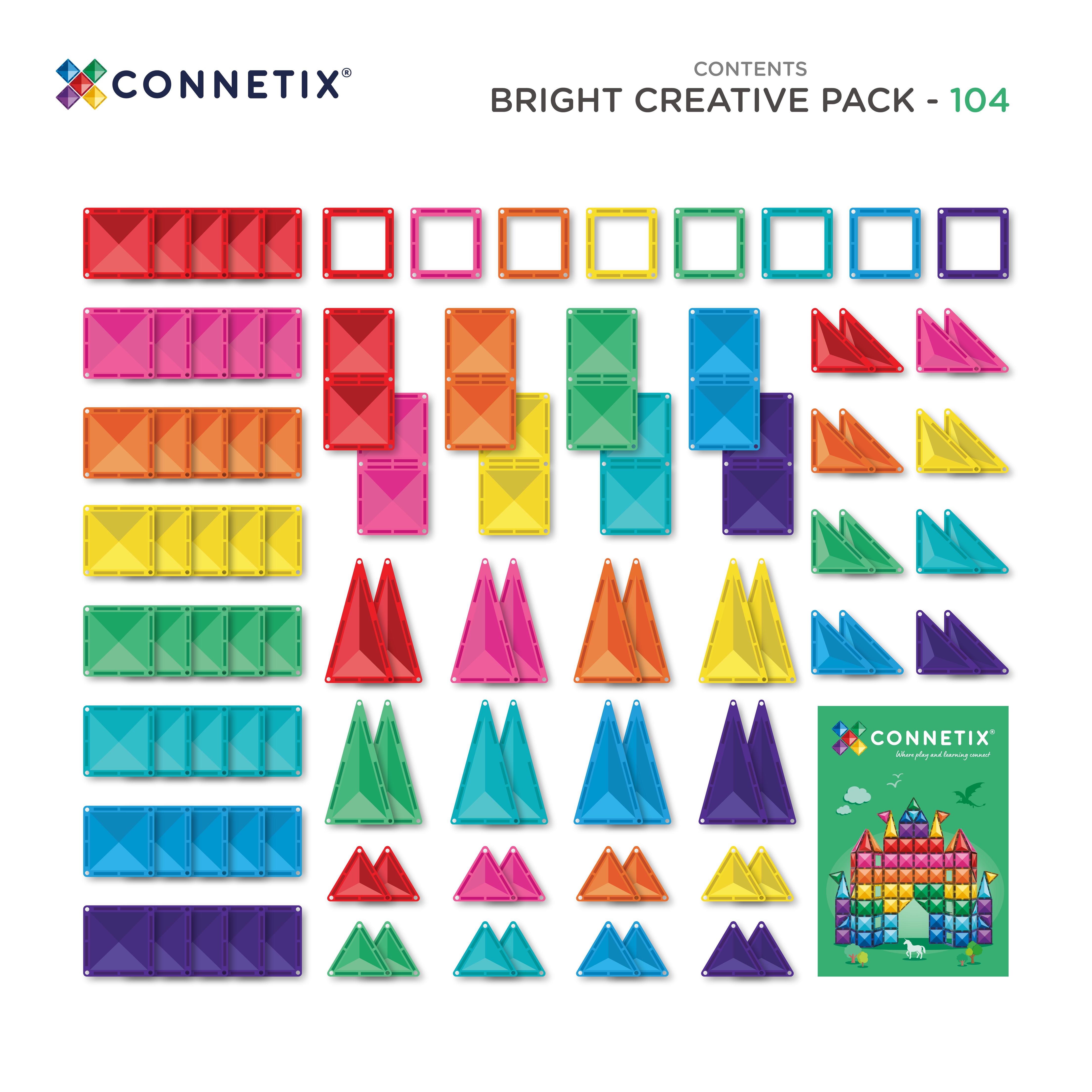 CONNETIX - Bright Creatief set 104 stuks