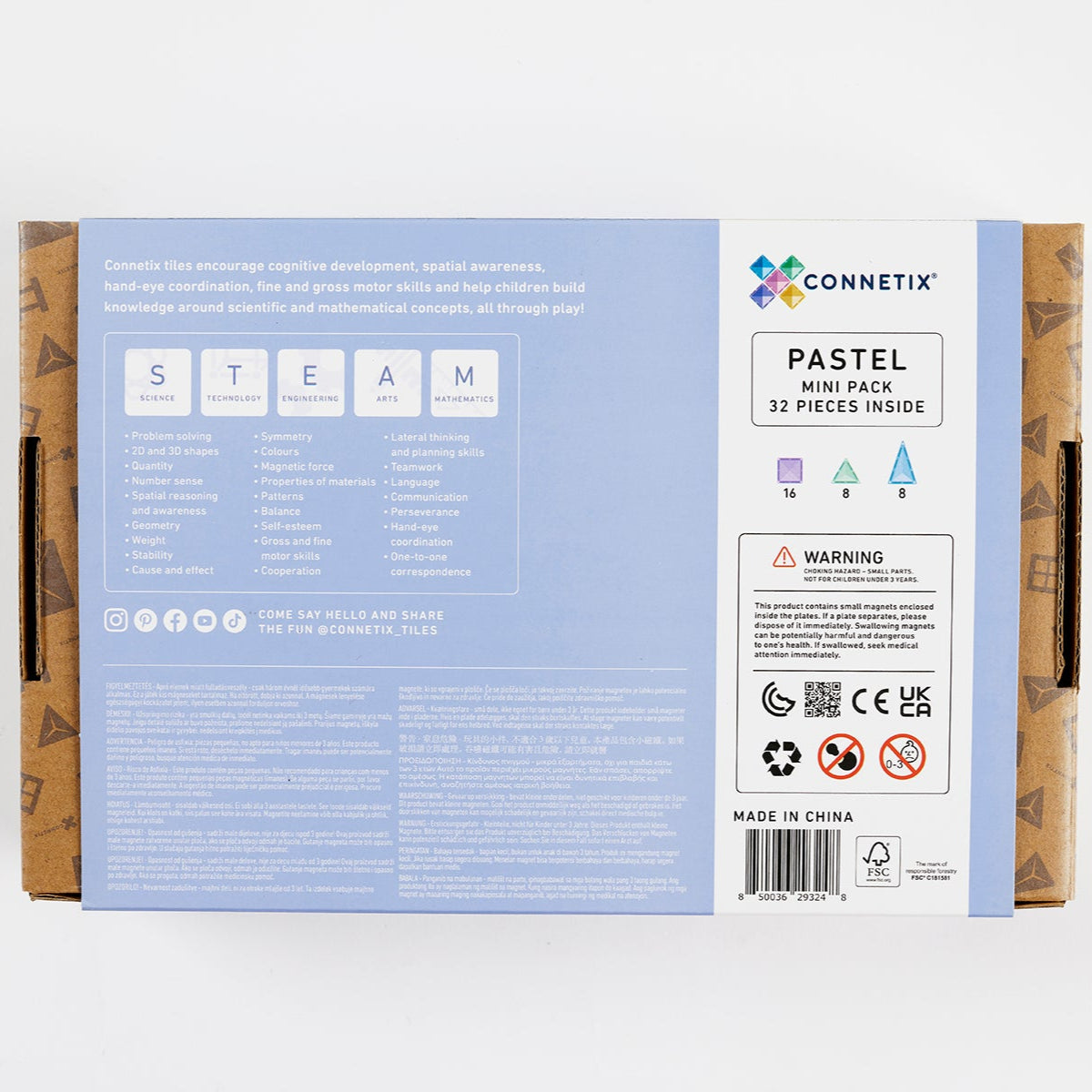 CONNETIX - Pastel Mini 32 stuks - magnetisch constructiespeelgoed