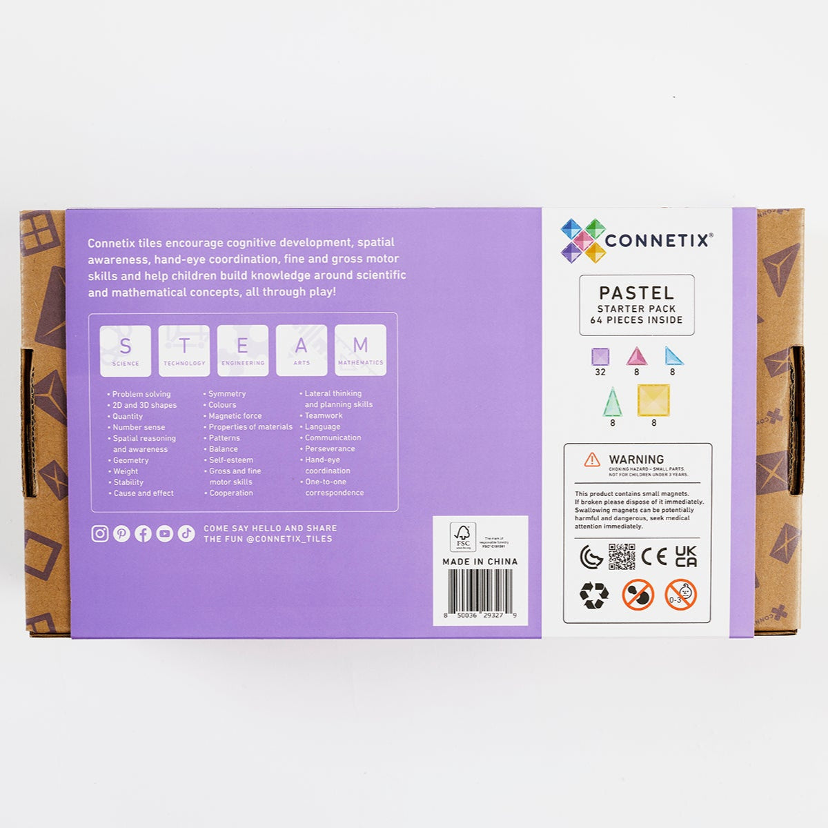 Connetix - Pastel Starter Pack, 64 stuks - Reiger en de Raaf Connetix - Pastel Starter Pack, 64 stuks - Reiger en de Raaf