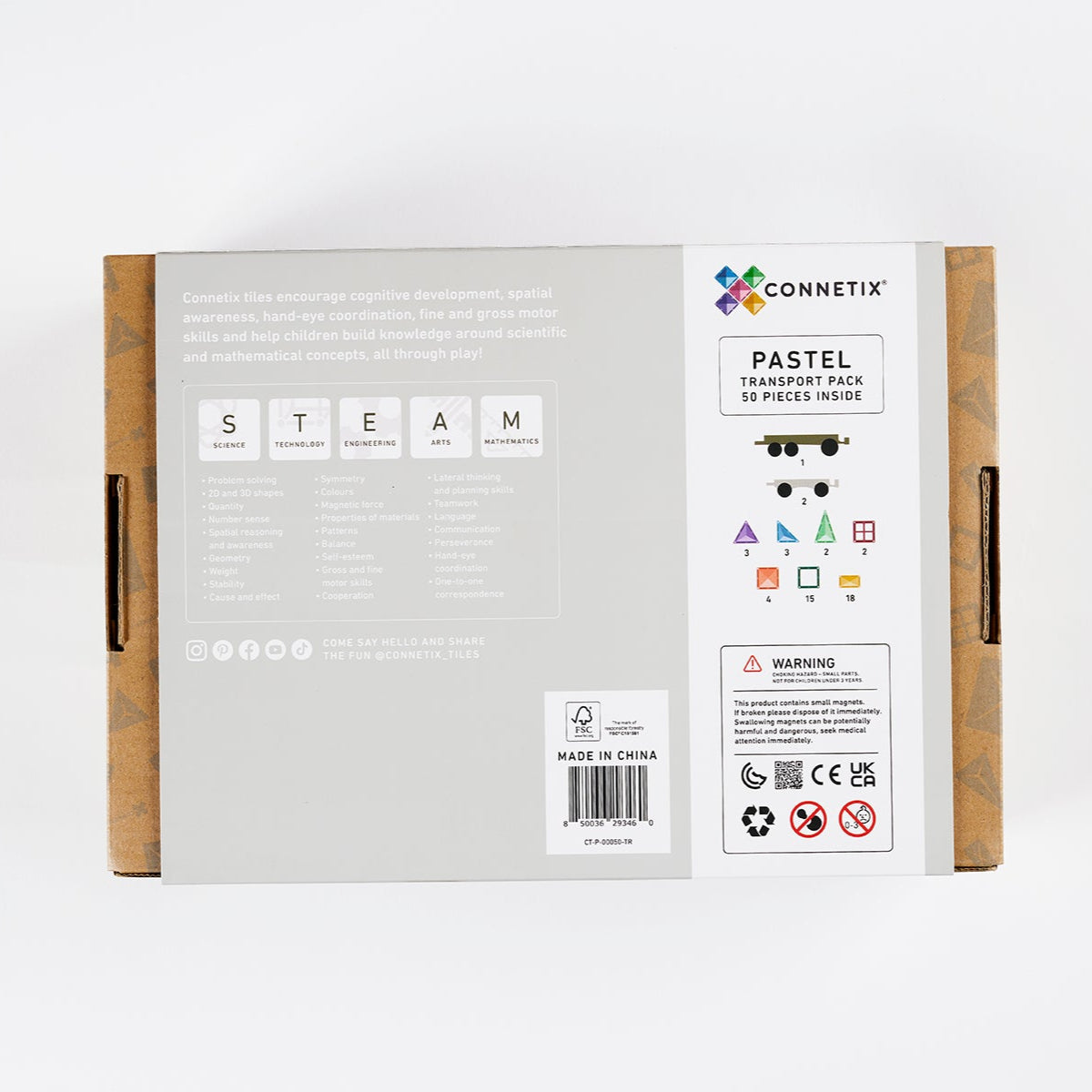 CONNETIX - Pastel Transport 50 stuks - magnetisch constructiespeelgoed