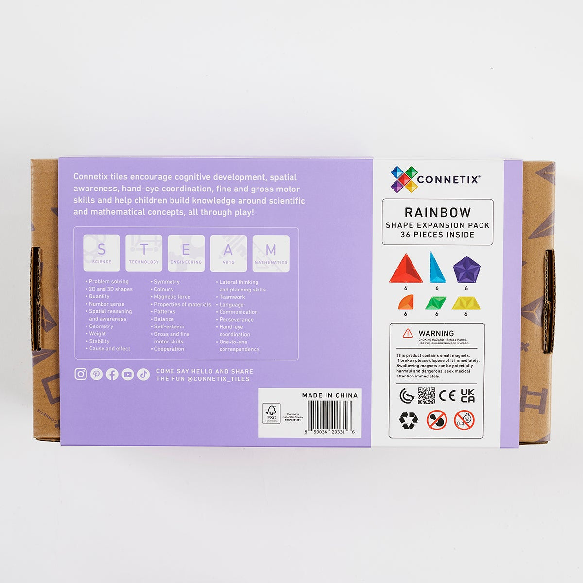 CONNETIX - Rainbow Shape Expansion Pack 36 stuks - magnetisch constructiespeelgoed
