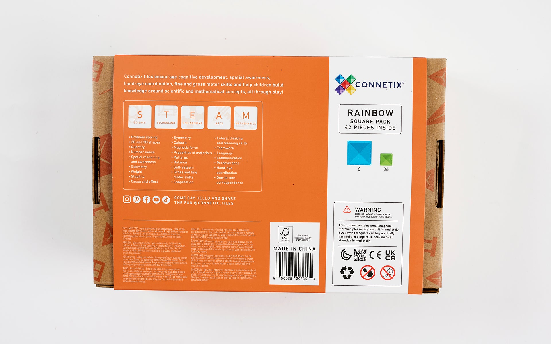 CONNETIX - Square Pack 42 stuks - magnetisch constructiespeelgoed