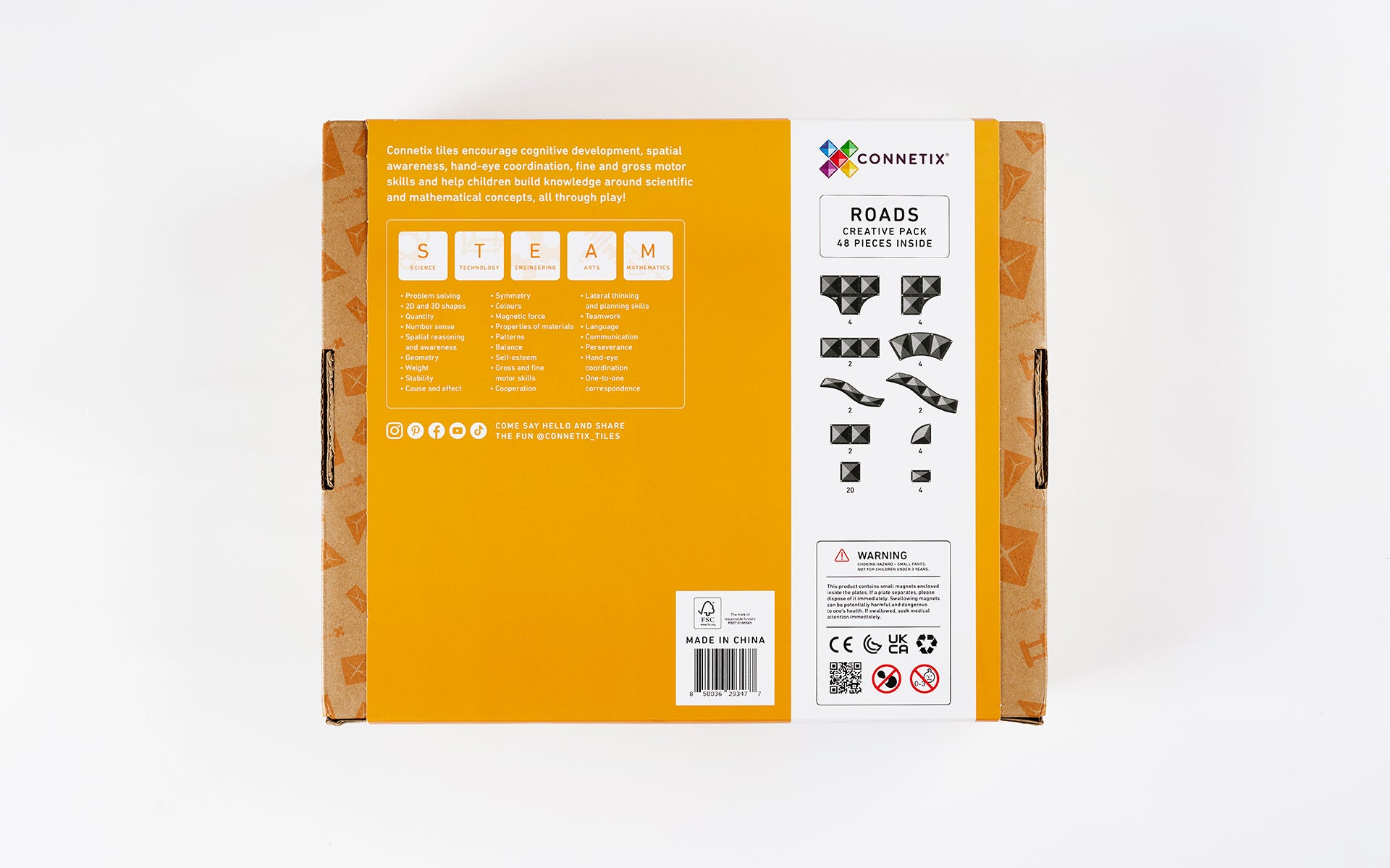 CONNETIX - Creative Roads Pack 48 stuks - magnetisch constructiespeelgoed