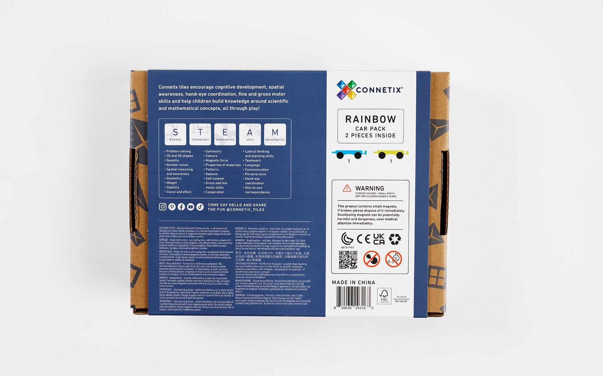 CONNETIX - 2 auto's of treinen - magnetisch constructiespeelgoed