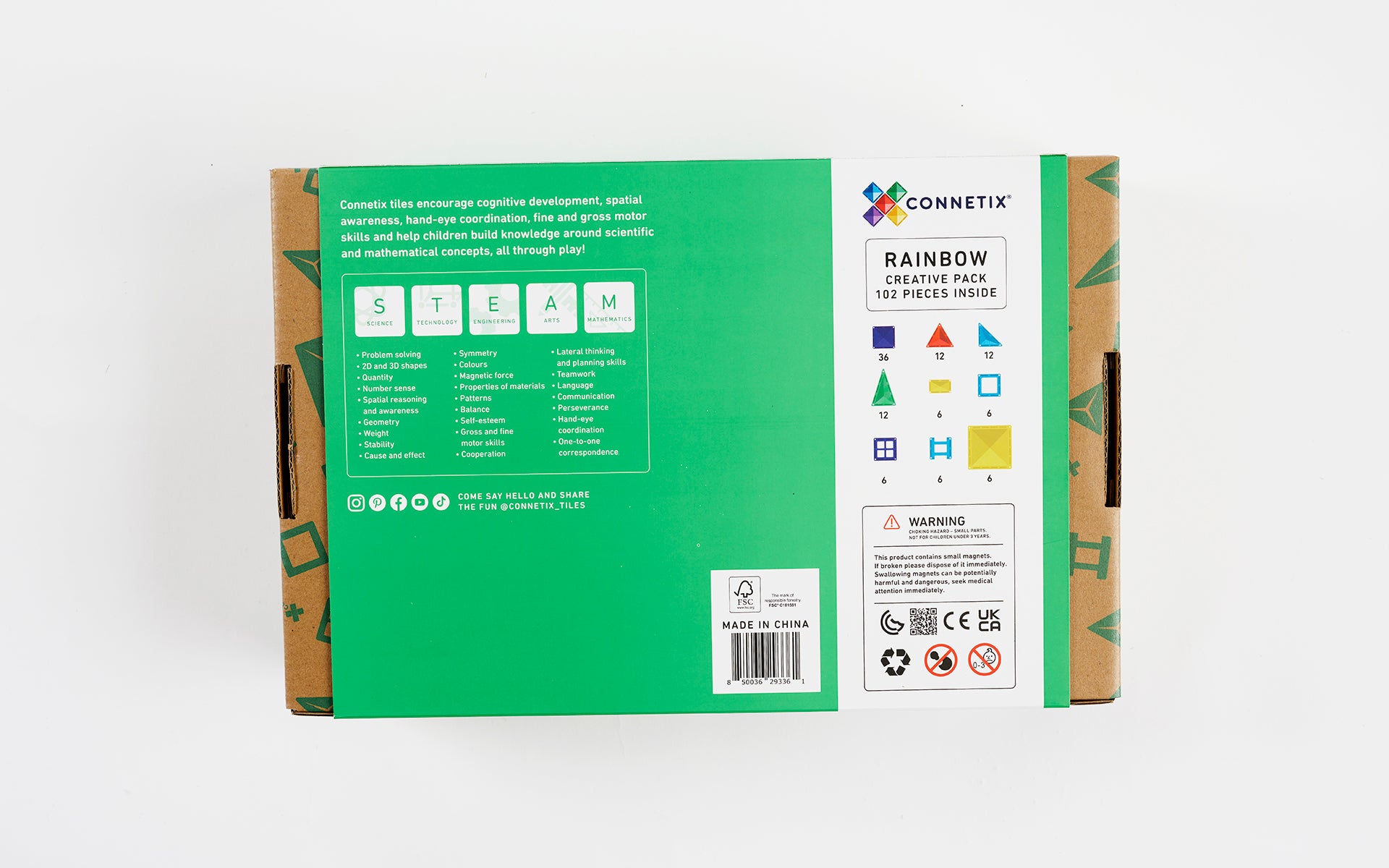 CONNETIX - Creative Pack 102 stuks - magnetisch constructiespeelgoed