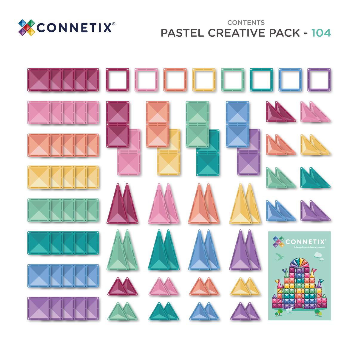 CONNETIX - Pastel Creatief set 104 stuks