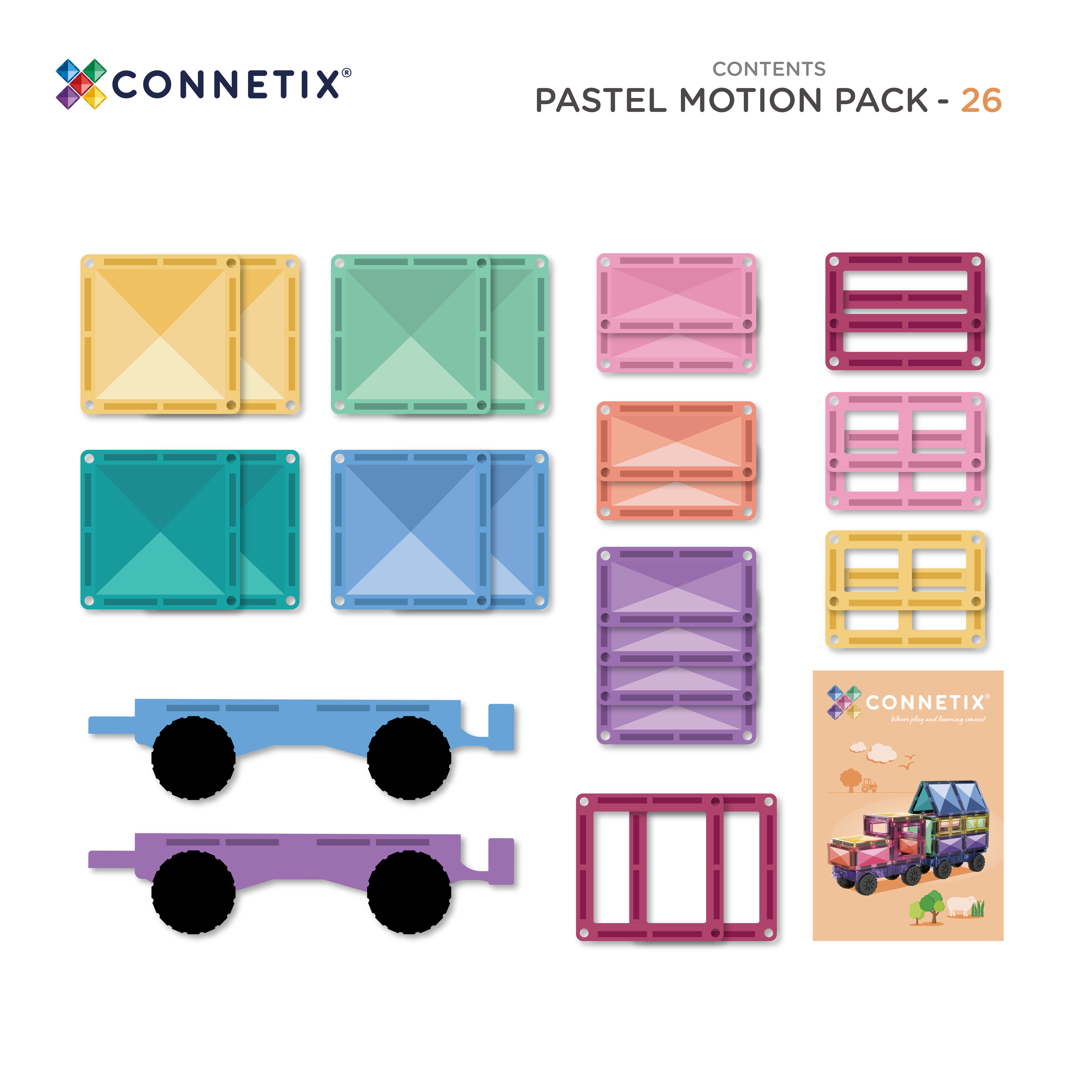 CONNETIX - Pastel Beweging set 26 stuks